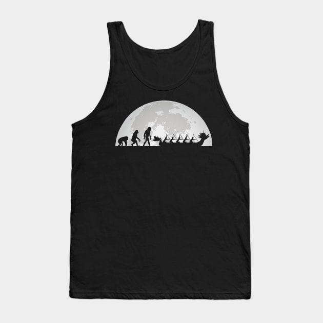 Dragon Boat Racing Team Evolution Moon Tank Top by Shirtbubble